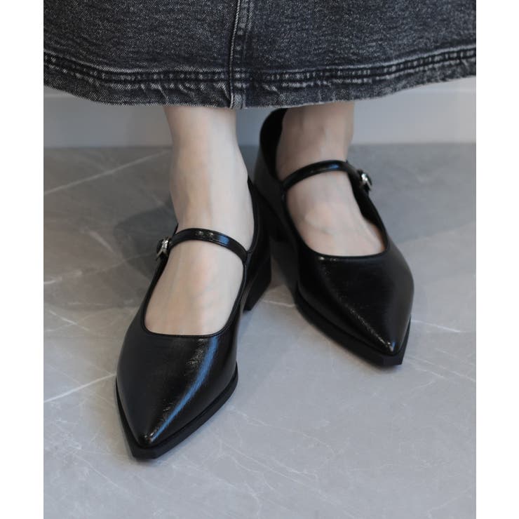 【shoes365】ポインテッド トゥ ローヒール メリージェーン シューズ | aimoha  | 詳細画像10 