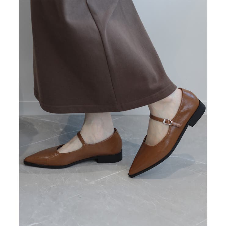 【shoes365】ポインテッド トゥ ローヒール メリージェーン シューズ | aimoha  | 詳細画像12 