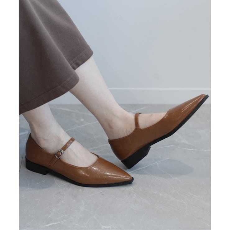 【shoes365】ポインテッド トゥ ローヒール メリージェーン シューズ | aimoha  | 詳細画像15 