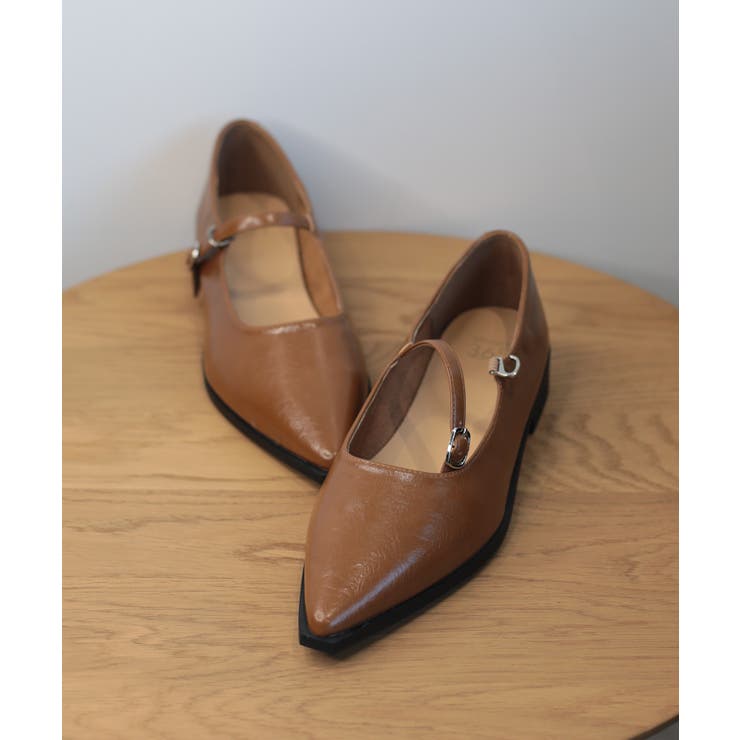 【shoes365】ポインテッド トゥ ローヒール メリージェーン シューズ | aimoha  | 詳細画像20 