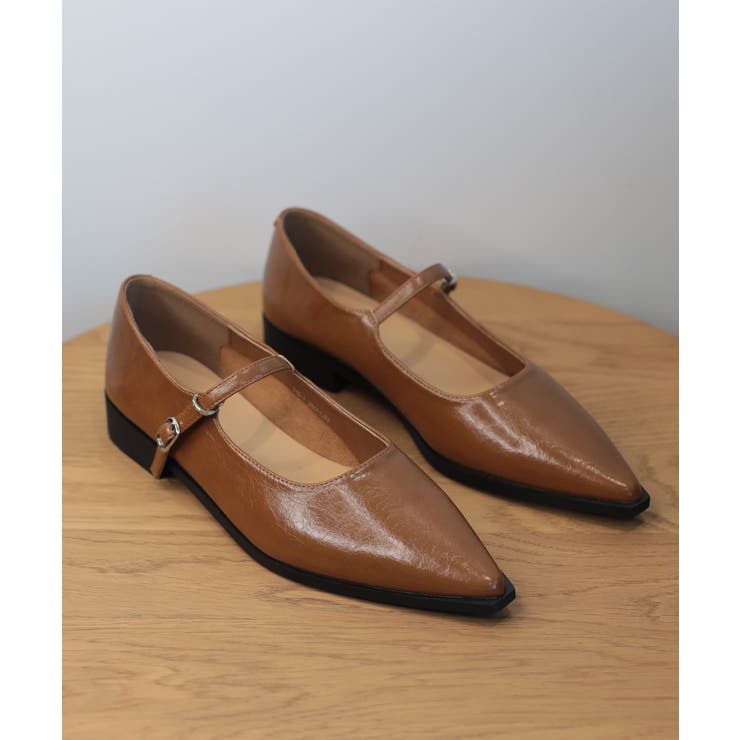【shoes365】ポインテッド トゥ ローヒール メリージェーン シューズ | aimoha  | 詳細画像21 