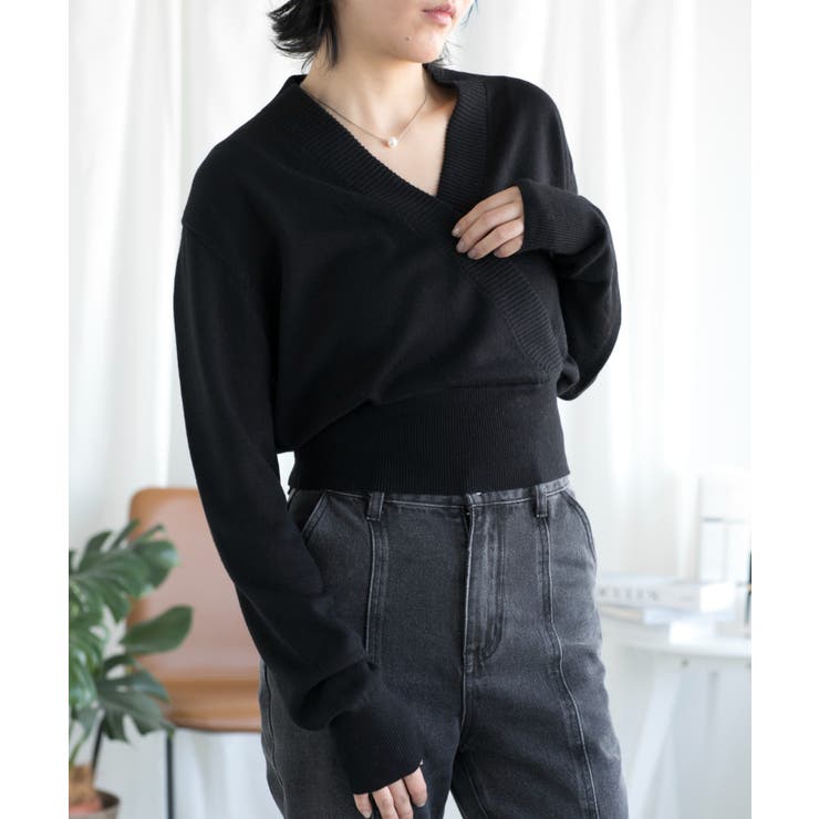 ブラック | 【BANICO】韓国風クロストップス | aimoha 