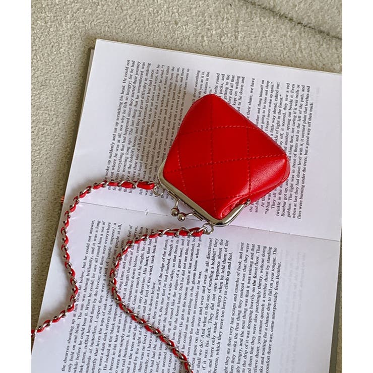 レッド | ガマ口ミニキルティングバッグ | aimoha 