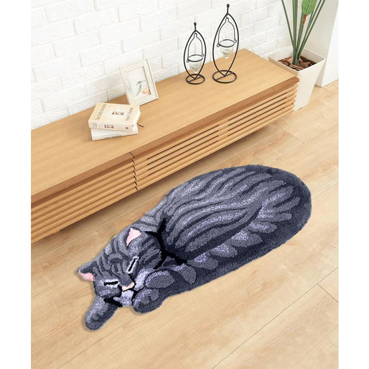 グレー | aimohahome お眠り猫 ラグ | aimoha 