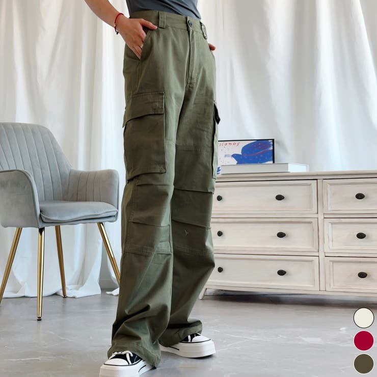 「Aimoha」ストレートパンツ カーゴパンツ | aimoha  | 詳細画像1 