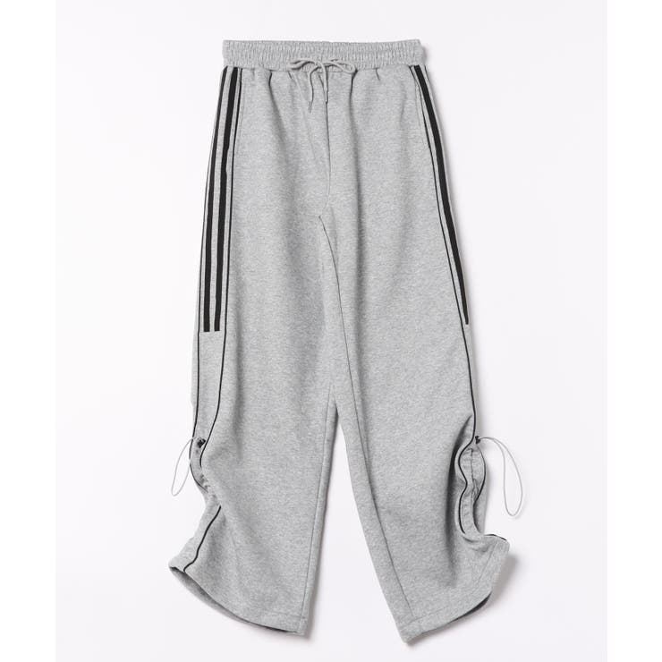 HOOK】for girls サイドラインワイドスウェットパンツ[品番