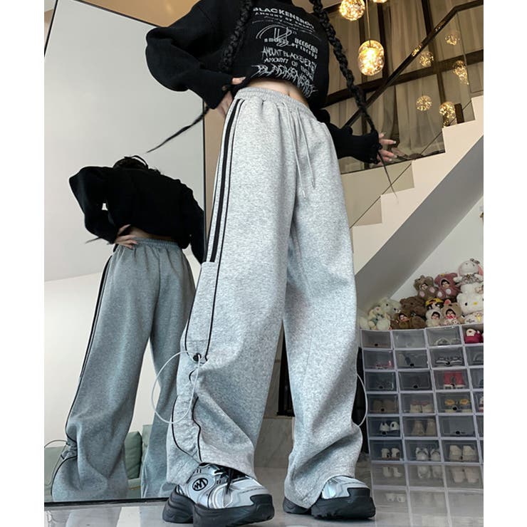 【HOOK】for girls  サイドラインワイドスウェットパンツ | HOOK | 詳細画像11 