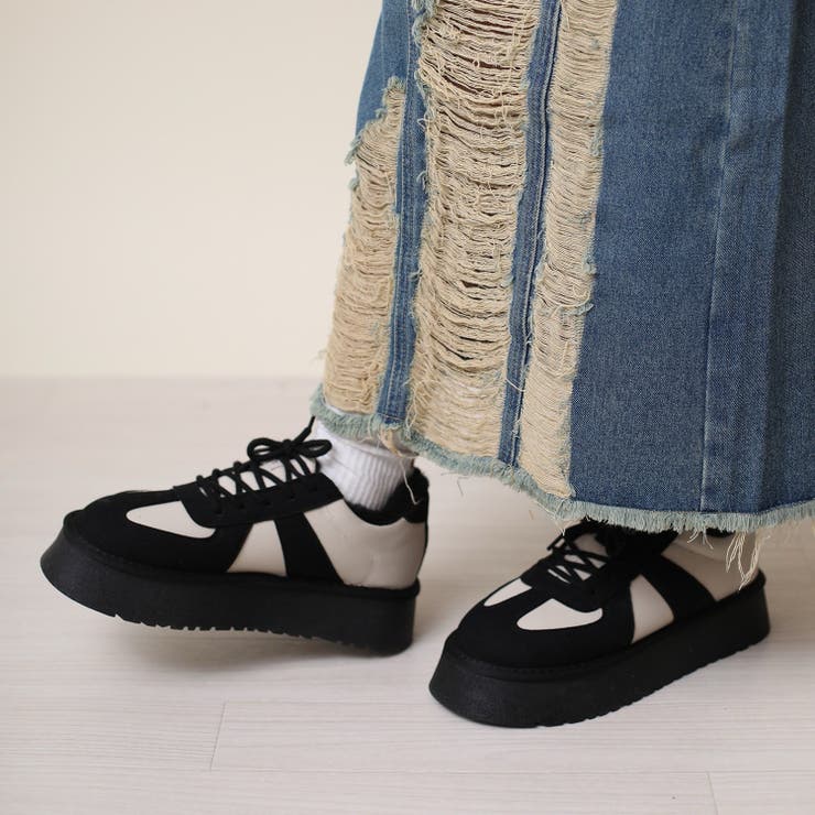shoes365】中綿付き 厚底トレーニングシューズ[品番