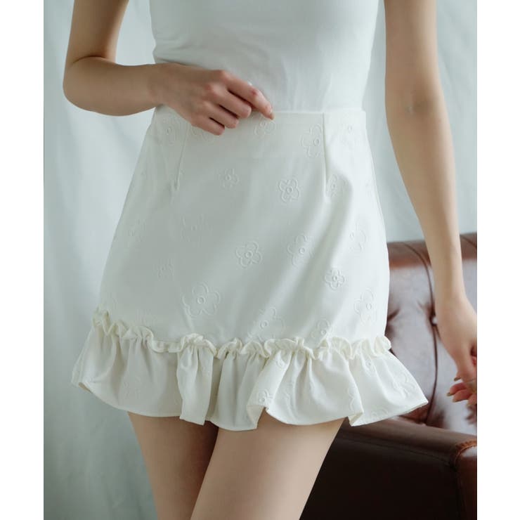 【Jasmine】フラワー柄ミニスカート | aimoha  | 詳細画像6 