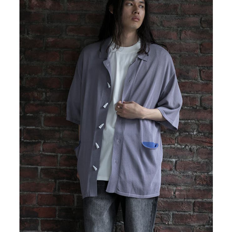 【aimoha neo】CONTRAST POCKETS KNIT SHIRT | aimoha men | 詳細画像3 