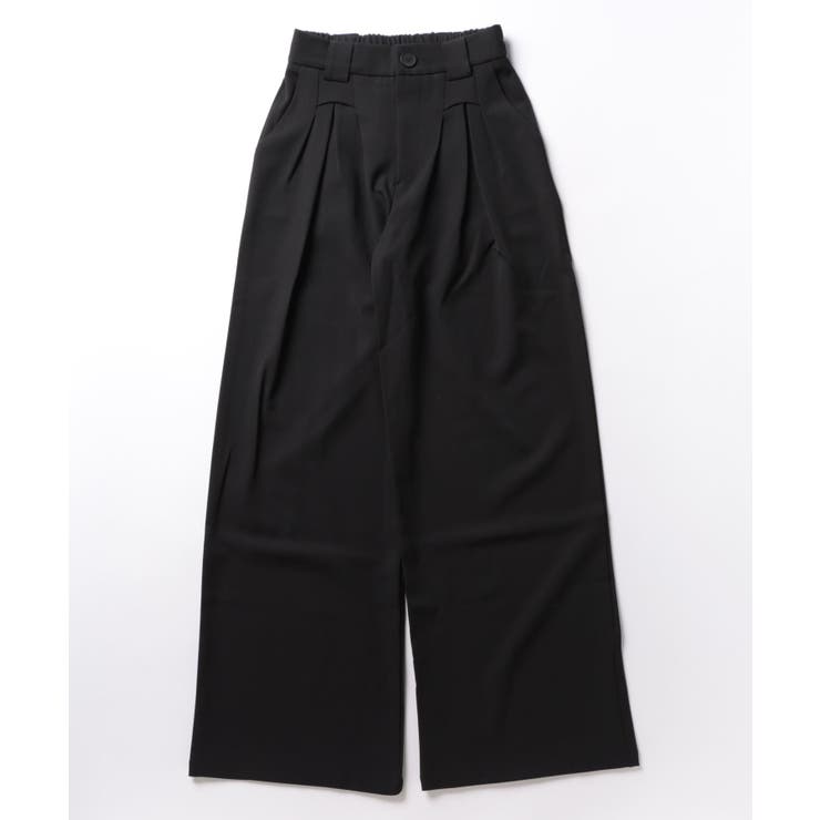 【aimoha】ハイウエストデザインタックスラックス ワイドパンツ ロング丈 | aimoha  | 詳細画像17 