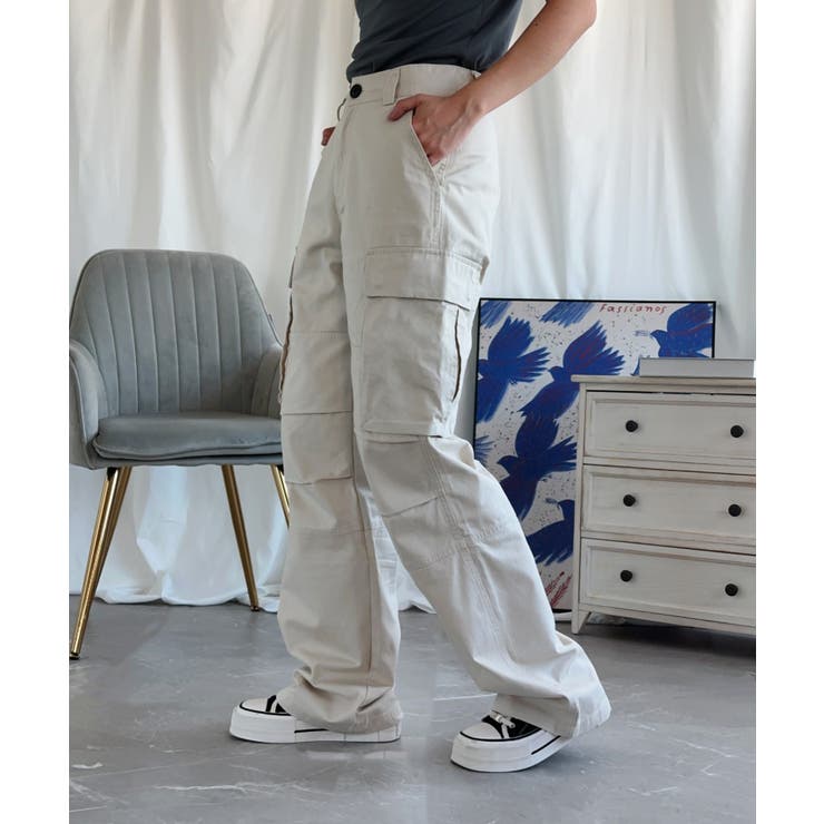「Aimoha」ストレートパンツ カーゴパンツ | aimoha  | 詳細画像3 
