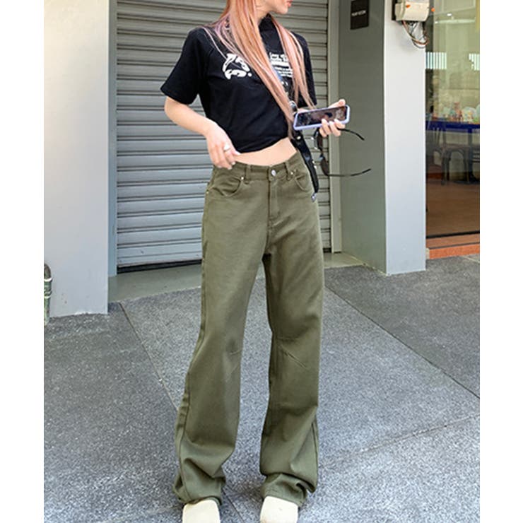 ゆったりロング丈デニムパンツ | aimoha  | 詳細画像12 