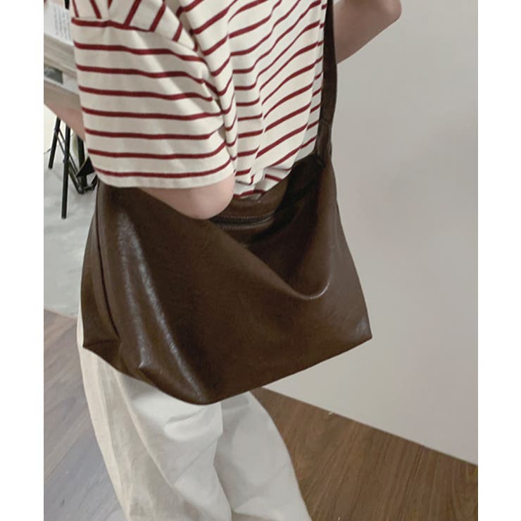 PUレザー大きめショルダーバッグ | aimoha  | 詳細画像6 