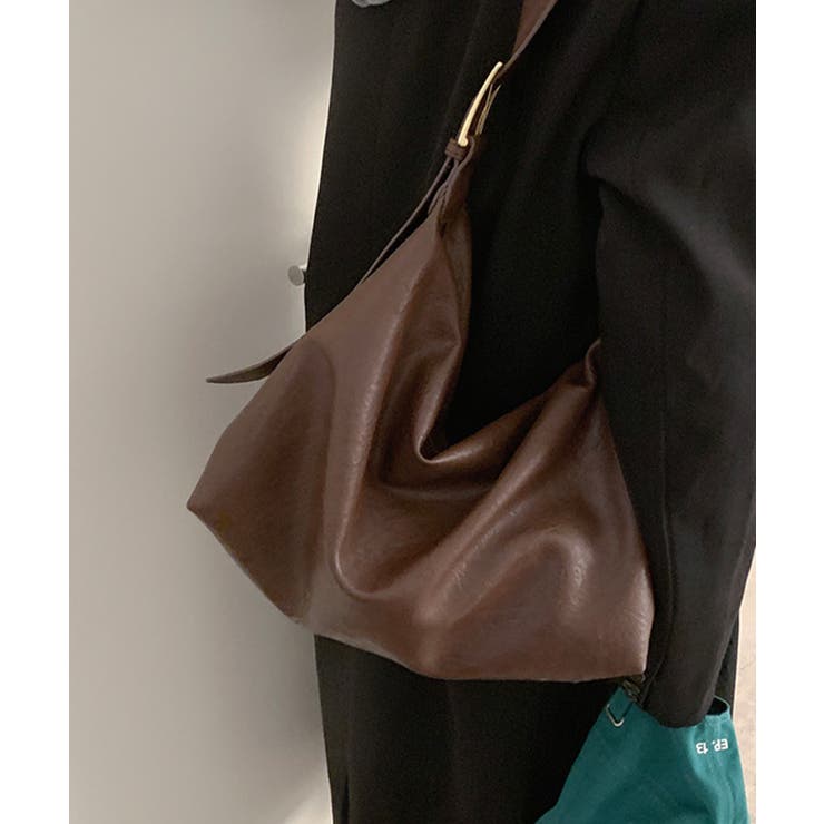 PUレザー大きめショルダーバッグ | aimoha  | 詳細画像9 