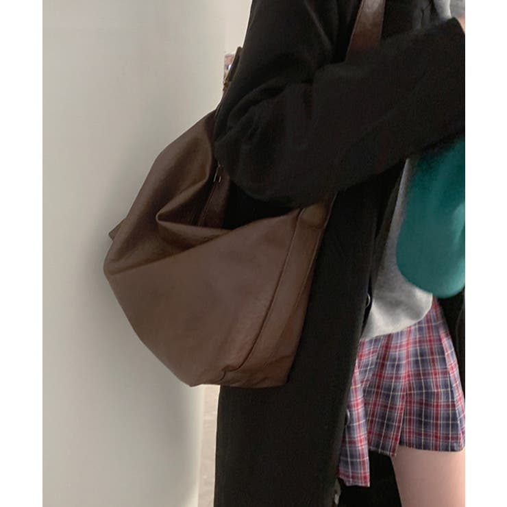 PUレザー大きめショルダーバッグ | aimoha  | 詳細画像11 