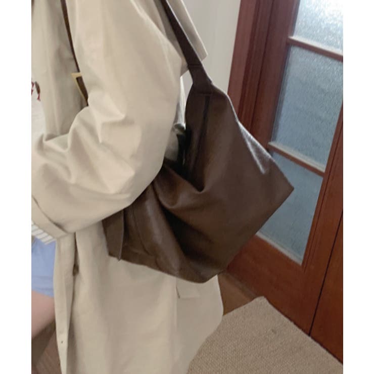 PUレザー大きめショルダーバッグ | aimoha  | 詳細画像14 