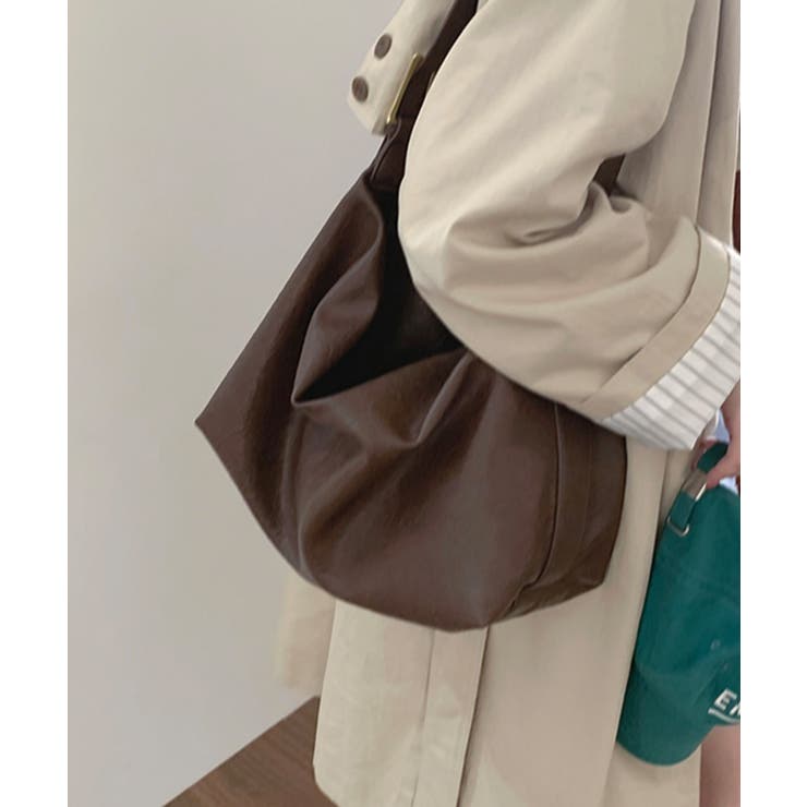 PUレザー大きめショルダーバッグ | aimoha  | 詳細画像19 