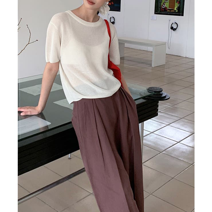 【Banico】クルーネック半袖ニットTシャツ【SS】 | aimoha  | 詳細画像5 
