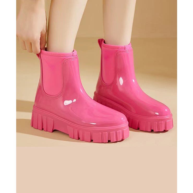 6cm厚底 プラットフォームレインブーツ レインシューズ 長靴 | aimoha  | 詳細画像5 