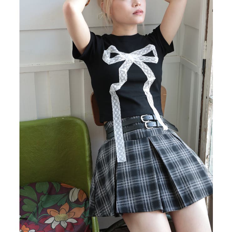 【HOOK】for girls ドットリボン半袖TEE Tシャツ【SS】 | HOOK | 詳細画像7 