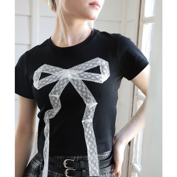 【HOOK】for girls ドットリボン半袖TEE Tシャツ【SS】 | HOOK | 詳細画像8 