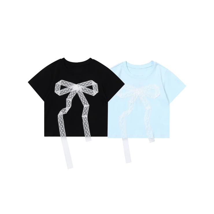 【HOOK】for girls ドットリボン半袖TEE Tシャツ【SS】 | HOOK | 詳細画像2 