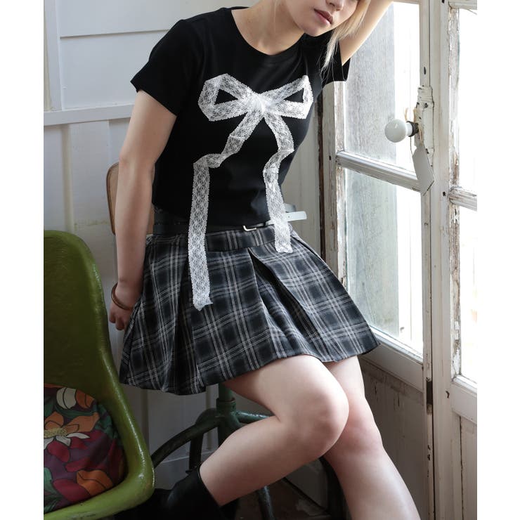 【HOOK】for girls ドットリボン半袖TEE Tシャツ【SS】 | HOOK | 詳細画像5 