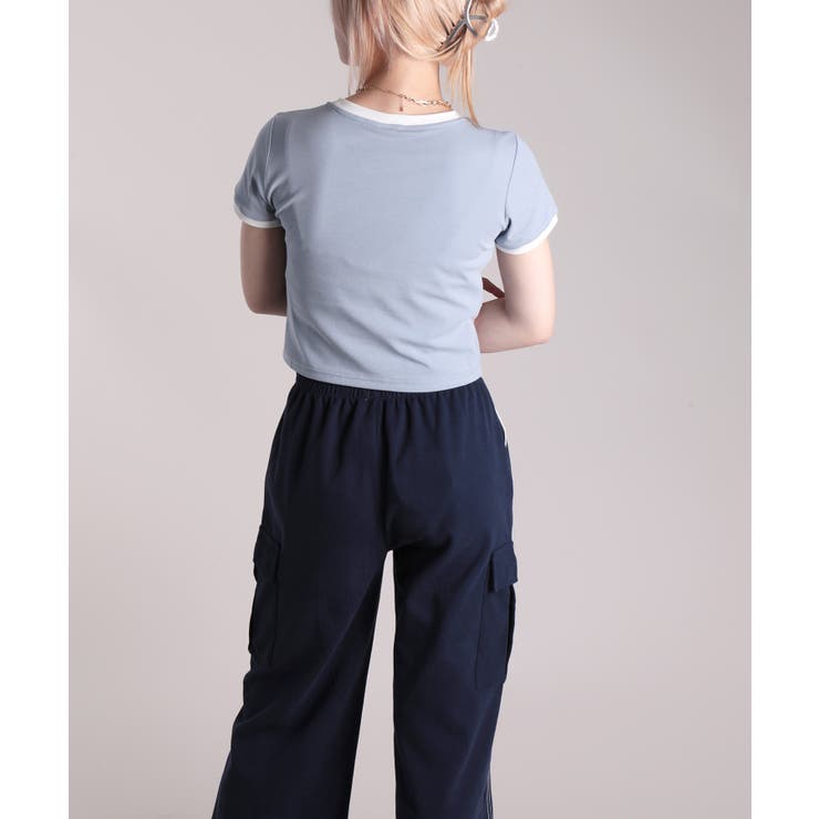 【HOOK】for girls リボンプリントリンガーtシャツ【SS】 | HOOK | 詳細画像6 