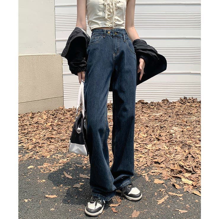 【Jasmine】ウエストデザインデニムパンツ Jasmine Grandifl… | aimoha  | 詳細画像2 