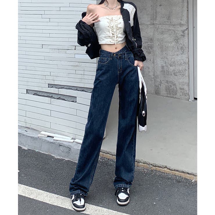 【Jasmine】ウエストデザインデニムパンツ Jasmine Grandifl… | aimoha  | 詳細画像5 