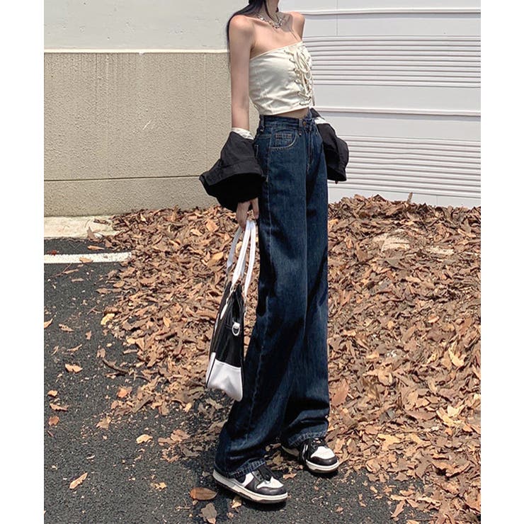 【Jasmine】ウエストデザインデニムパンツ Jasmine Grandifl… | aimoha  | 詳細画像6 