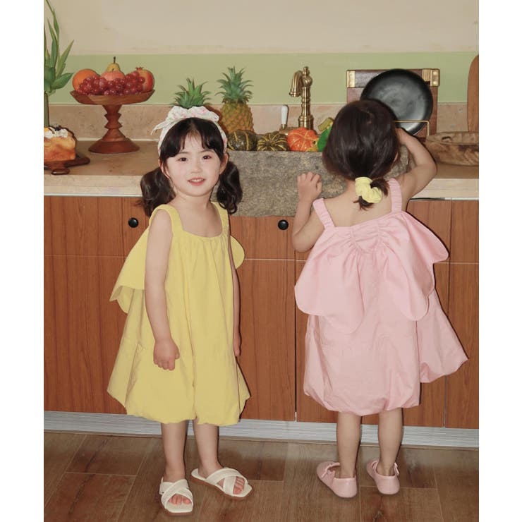 【aimoha-KIDS-】ちょうちょワンピース 【SS】 | aimoha kids | 詳細画像5 