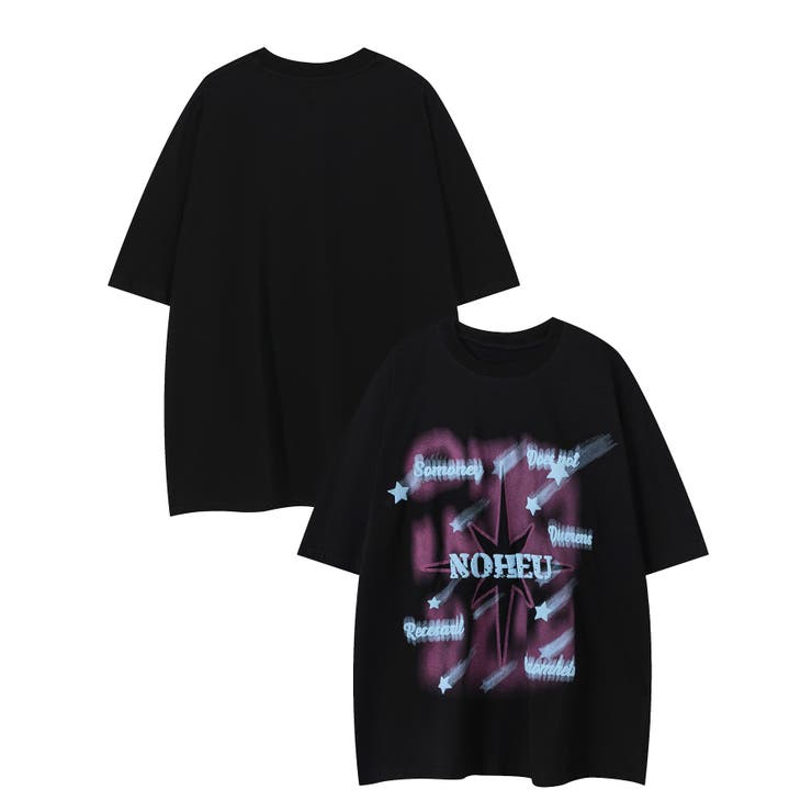 ブラック5(M) | HOOK -select-  ポッププリント半袖TEE Tシャツ【SS】 | HOOK