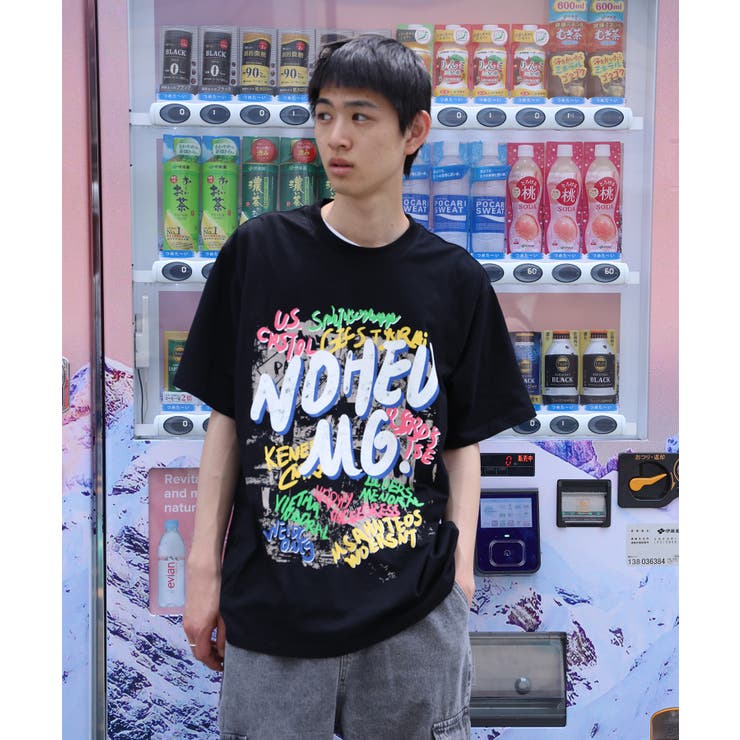 ブラック4(M) | HOOK -select-  ポッププリント半袖TEE Tシャツ【SS】 | HOOK