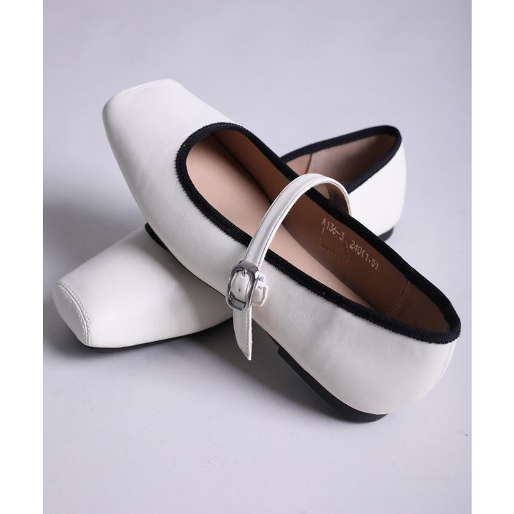 【shoes365】スクエアトゥのバックル付きパンプス | aimoha  | 詳細画像2 