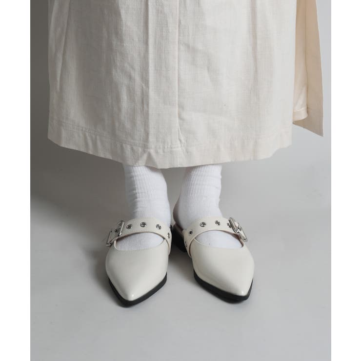 【shoes365】ベルトデザインスリッパ風パンプス 靴 シューズ | aimoha  | 詳細画像7 