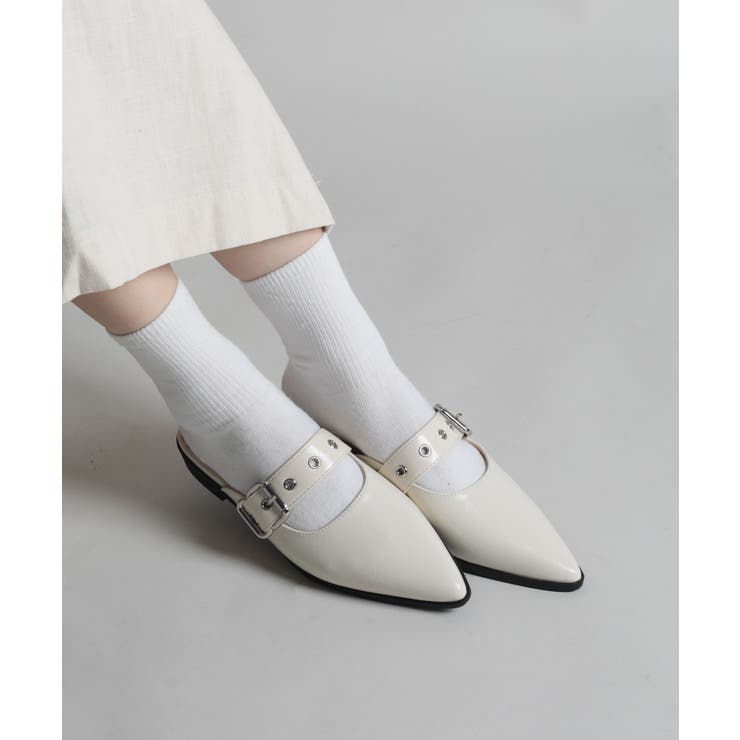 【shoes365】ベルトデザインスリッパ風パンプス 靴 シューズ | aimoha  | 詳細画像9 