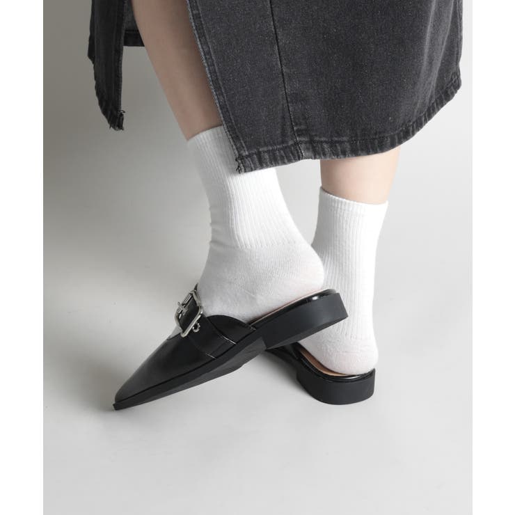 【shoes365】ベルトデザインスリッパ風パンプス 靴 シューズ | aimoha  | 詳細画像12 