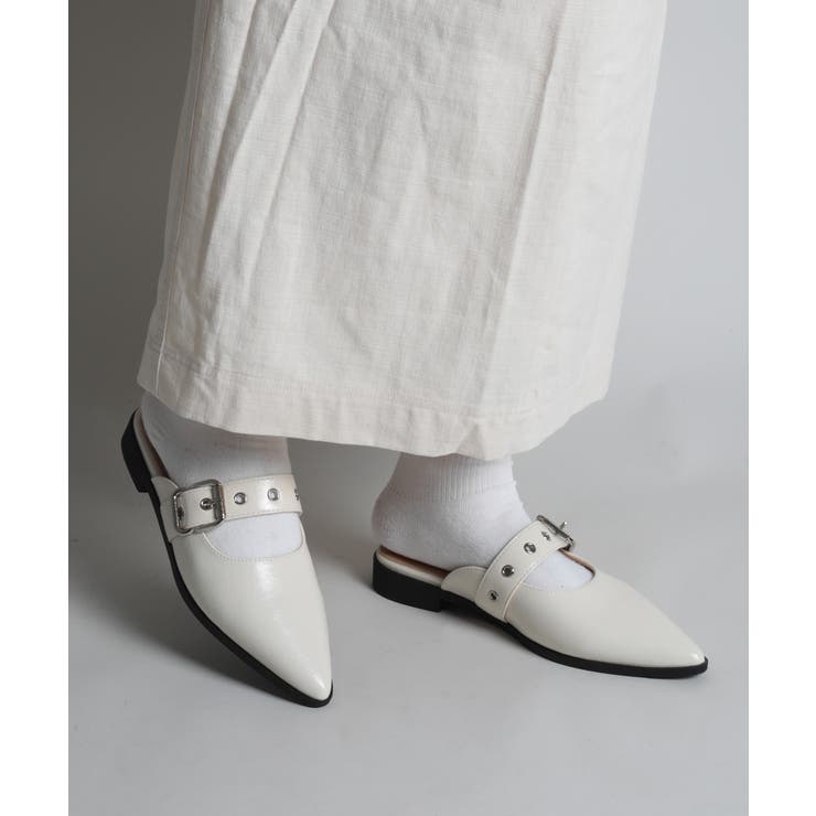【shoes365】ベルトデザインスリッパ風パンプス 靴 シューズ | aimoha  | 詳細画像5 