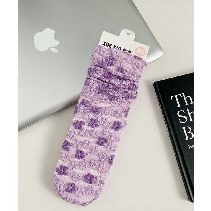 【mosox】 韓国風花柄透け感ソックス | aimoha  | 詳細画像2 