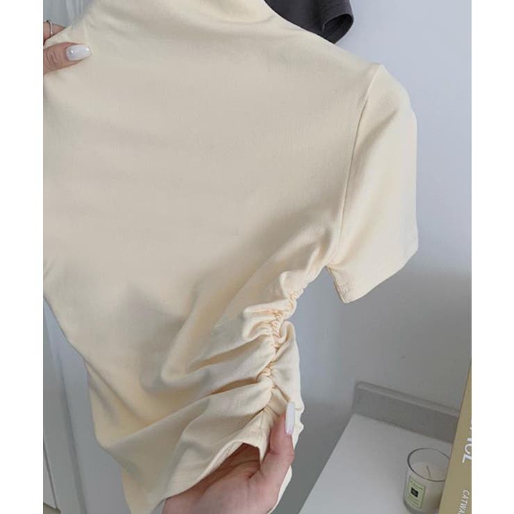 イエロー | Tシャツ フェミニン半袖トップス レディース【SS】 | aimoha 