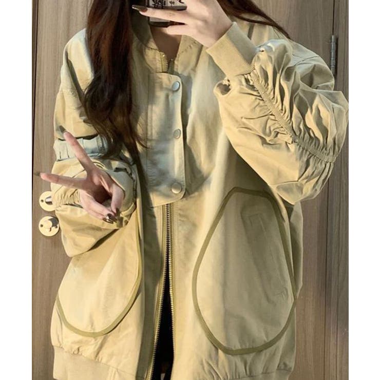 グリーン | レトロ MA－1 ブルゾン アウター | aimoha 