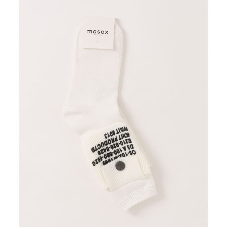 mosox】ユニセックス英字プリントポケット付きソックス[品番