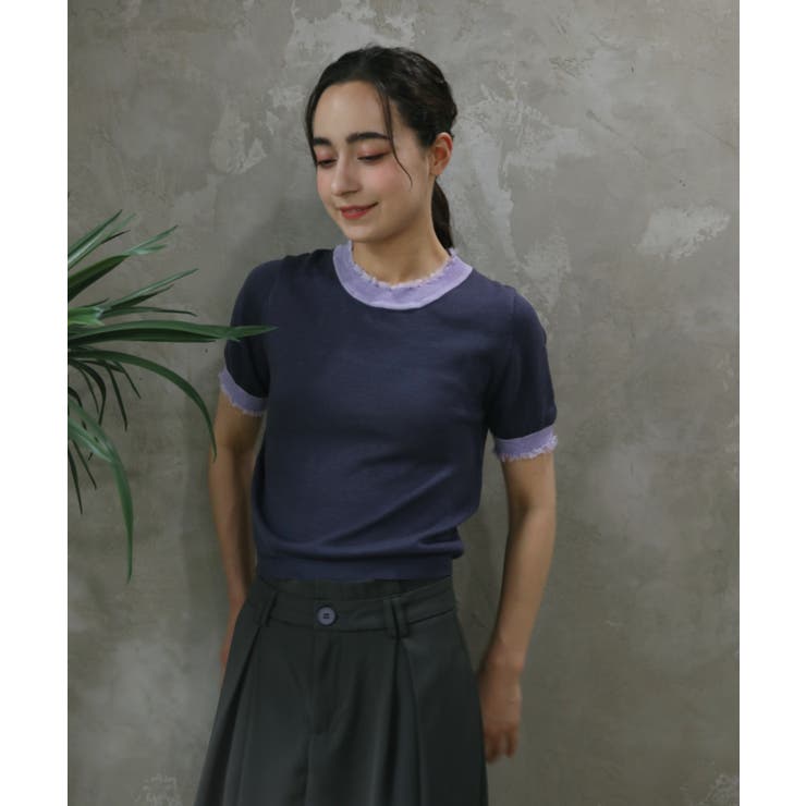 【Aimoha】クルーネック半袖トップス Tシャツ【SS】 | aimoha  | 詳細画像4 