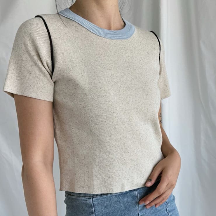 カラフルバインダーネックTシャツ【SS】 | aimoha  | 詳細画像1 