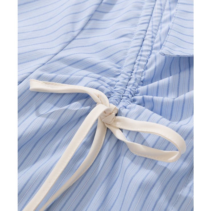 【HOOK】for girls 裾切りっぱなしレイヤード風紐シャーリング半袖ブラ… | HOOK | 詳細画像7 