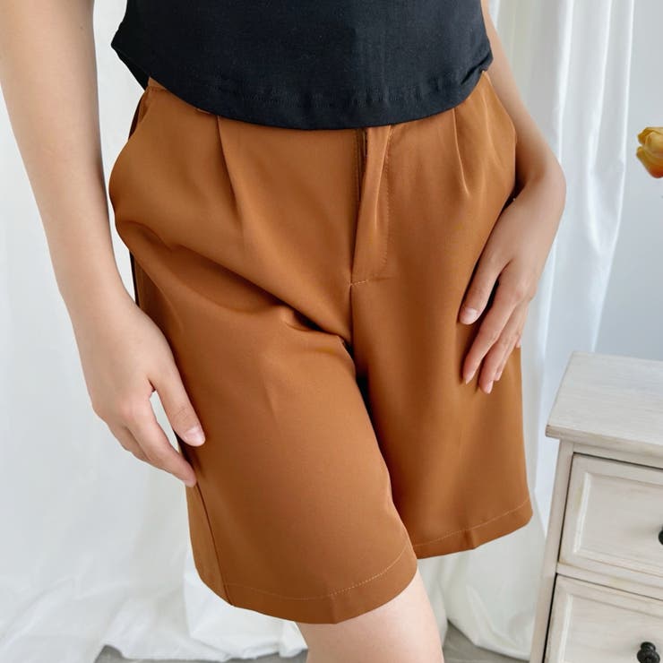 薄手ハイウエストショートパンツ【SS】 | aimoha  | 詳細画像1 