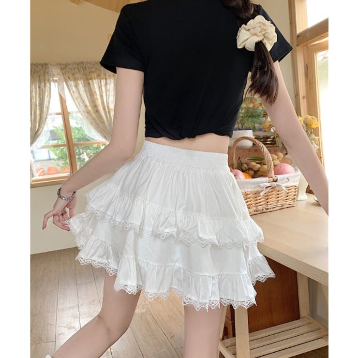 Jasmine】レースフリルティアードミニスカート Jasmine Grand…[品番