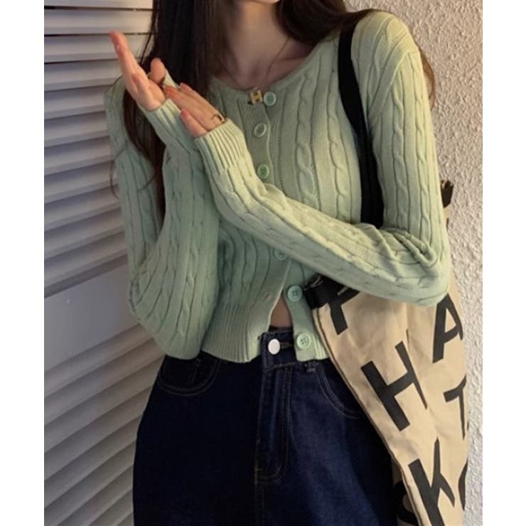 【Jasmine】ケーブル編みニットカーディガン Jasmine Grandif… | aimoha  | 詳細画像7 